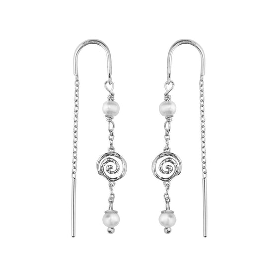 Pirouette Pearl Chain Earrings