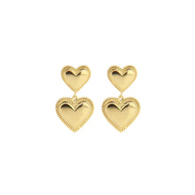  Rouge Noir Plain Heart Earrings