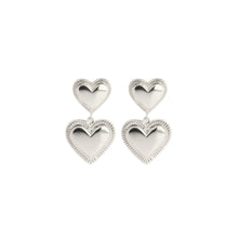  Rouge Noir Plain Heart Earrings