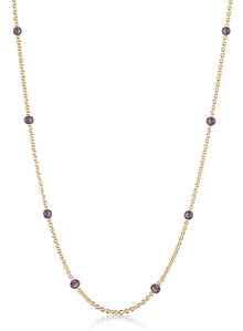  I AM GOLD Purple Amethyst Necklace